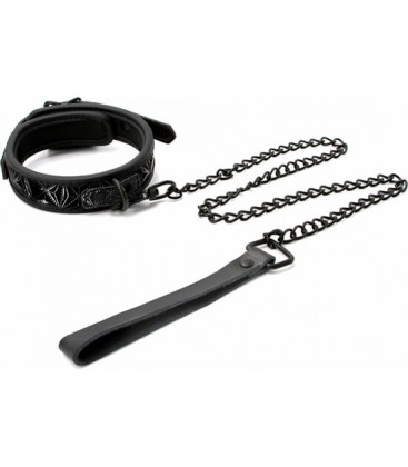 COLLAR Y CORREA SINFUL 1 INCH NEGRO