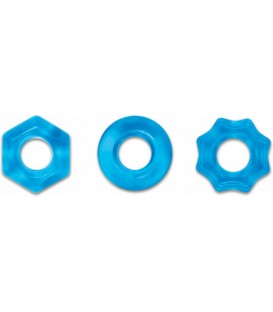 SET ANILLOS SILICONA - RENEGADE CHUBBIES - AZUL