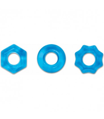 SET ANILLOS SILICONA RENEGADE CHUBBIES AZUL