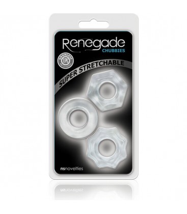 SET ANILLOS TRANSPARENTE RENEGADE CHUBBIES