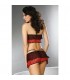 CONJUNTO SEXY EROTICO DE RED CON CORAZONES ROJO