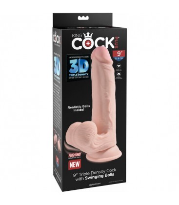 PENE REALiSTICO 3D COCK SWINGING BALLS 26CM