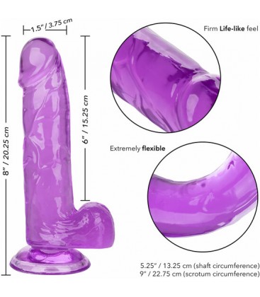 QUEEN SIZE PENE GELATINA 20CM MORADO