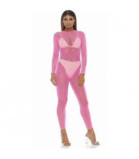 BODY DE MALLA MICRO NET MOCK NET ROSA