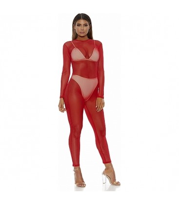 BODY DE MALLA MICRO NET MOCK NET ROJO