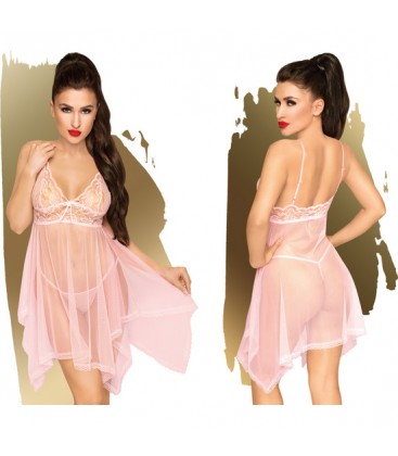 PENTHOUSE NAUGHTY DOLL BABYDOLL DE ENCAJE ROSA