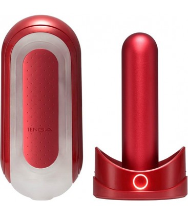 TENGA FLIP ZERO 0 RED AND FLIP WARMER SET MASTURBADOR CON CALOR