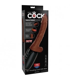 KING COCK PLUS TRIPLE THREAT MARRoN