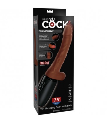 KING COCK PLUS TRIPLE THREAT MARRoN