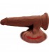 3D COCK SWINGING BALLS 8 INCH BROWN