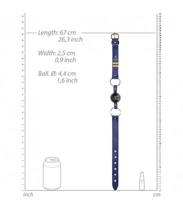 MORDAZA DE BOLA TRANSPIRABLE TEMA MARINERO AZUL