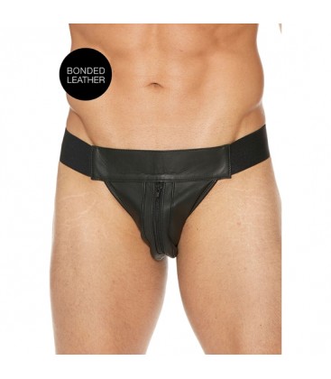 PLAIN FRONT WITH ZIP JOCK NEGRO