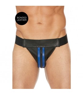 PLAIN FRONT WITH ZIP JOCK - AZUL