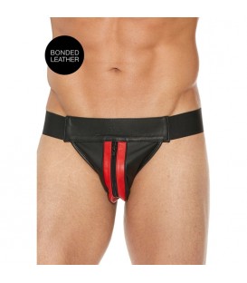 PLAIN FRONT WITH ZIP JOCK - ROJO