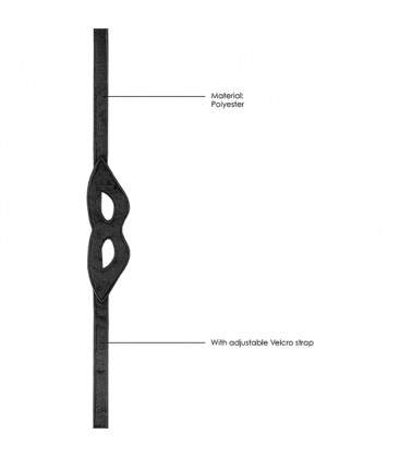 MaSCARA ABIERTA DE TERCIOPELO Y VELCRO AJUSTABLE