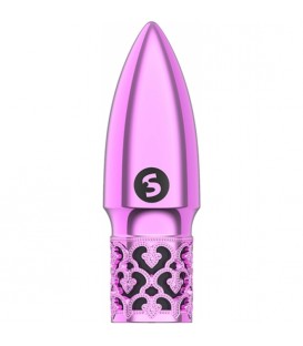 GLITTER RECHARGEABLE ABS BULLET ROSA