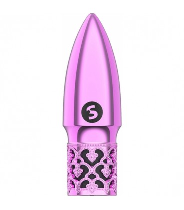 GLITTER RECHARGEABLE ABS BULLET ROSA