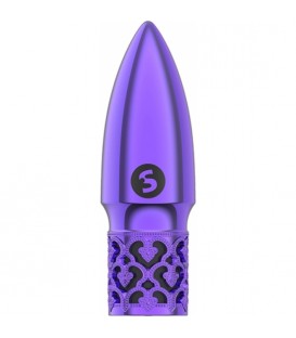 GLITTER RECHARGEABLE ABS BULLET MORADO