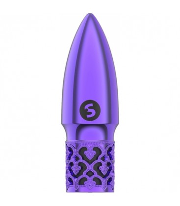 GLITTER RECHARGEABLE ABS BULLET MORADO