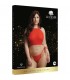 FESTIVE RHINESTONE TOP Y TANGA ROJO