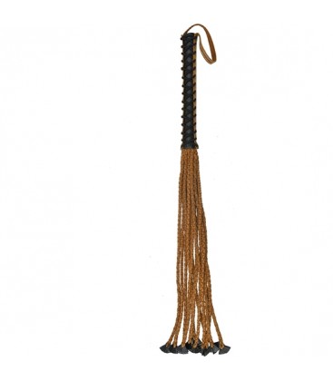 BRAIDED 22 TAILS WITH 12 HANDLE ITALIAN LEATHER 86X4CM