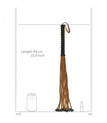BRAIDED 22 TAILS WITH 12 HANDLE ITALIAN LEATHER 86X4CM