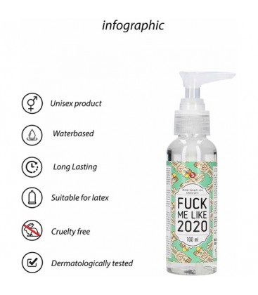 LUBRICANTE BASE AGUA FUCK ME LIKE 2020 100 ML