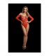 WONDER RHINESTONE BODYSUIT ROJA