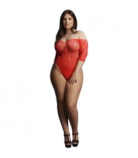 PRESENTS RHINESTONE OFF SHLDR BODY - ROJO