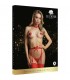 JINGLE GLITTER NIPPLE STICKERS AND STOCKINGS ROJO