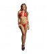 SNOW ANGEL LACE LINGERIE SET ROJO