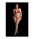 SNOW ANGEL LACE LINGERIE SET ROJO