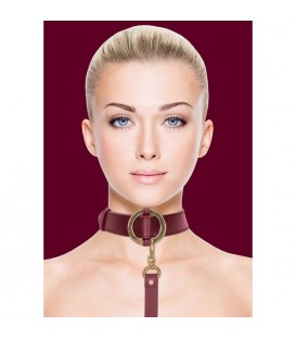 OUCH HALO - COLLAR WITH LEASH - BURDEOS