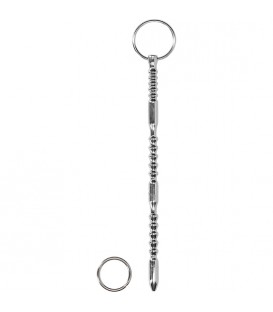 URETHRAL SOUNDING METAL RIBBED DILATOR WITH RING