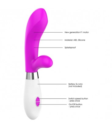 ACHILLES ULTRA SOFT SILICONE 10 SPEEDS FUCHSIA