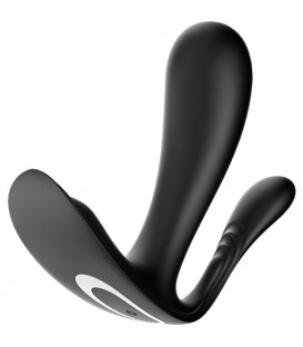 SATISFYER TOP SECRET + VIBRADOR PUNTO P CON APP - NEGRO