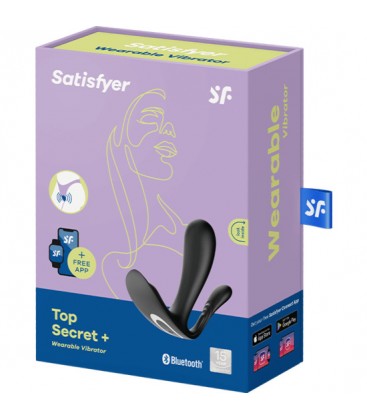 SATISFYER TOP SECRET VIBRADOR PUNTO P CON APP NEGRO