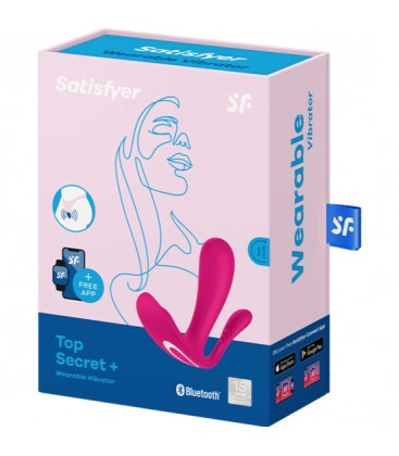 SATISFYER TOP SECRET VIBRADOR PUNTO P CON APP ROSA