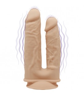 SILEXD MODELO 1 - PENE DOBLE CON VIBRADOR 19,5 CM Y 17,5 CM