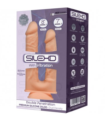 SILEXD MODELO 1 PENE DOBLE CON VIBRADOR 195 CM Y 175 CM