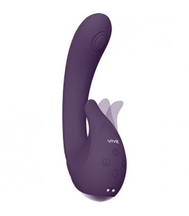 MIKI - VIBRADOR PUNTO G PULSANTE Y PARPADEANTE - MORADO