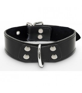 ELEGANT D-RING COLLAR NEGRO