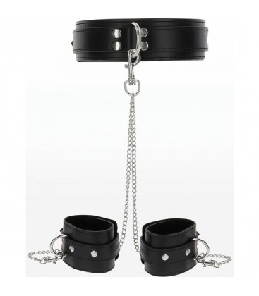 HEAVY COLLAR AND WRIST CUFFS NEGRO