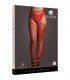 LE DeSIR SUSPENDER RHINESTONE PANTYHOSE MEDIAS DE LIGUERO ROJO OSX