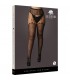 LE DESIR SUSPENDER LEOPARD PANTYHOSE BLACK OSX