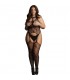 LE DeSIR LACE SUSPENDER BODYSTOCKING WITH ROUND NECK BODY DE CUERPO ENTERO CON LIGUERO DE CUELLO