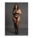 LE DeSIR LACE SUSPENDER BODYSTOCKING WITH ROUND NECK BODY DE CUERPO ENTERO CON LIGUERO DE CUELLO