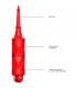 CIRCE BALA LUMINOSA ABS BULLET WITH SILICONE SLEEVE 10 VELOCIDADES ROJO