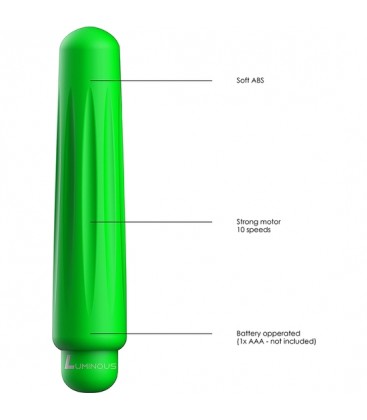 DELIA BALA VIBRADORA ABS BULLET WITH SILICONE SLEEVE 10 VELOCIDADES VERDE