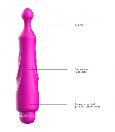 DIDO BLA VIBRADORA ABS BULLET WITH SILICONE SLEEVE 10 VELOCIDADES FUCSIA